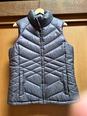 The North Face Women's shiny purple  Quilted Puffer Vest
